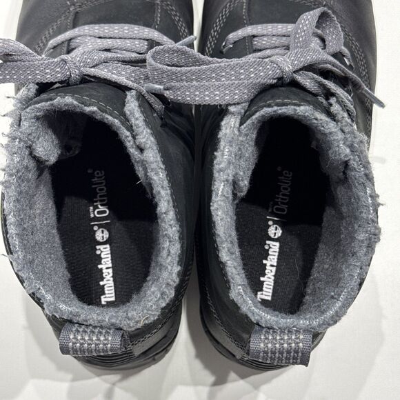 Timberland Women's Mt. Hayes Black Nubuck Leather Waterproof Winter Boots Size 8 - Picture 5 of 14